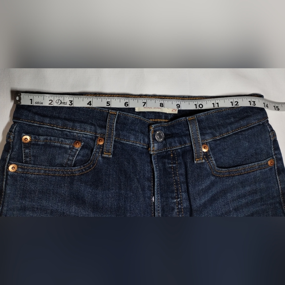 Levi's Dark Blue Ankle Jeans - Picture 6 of 12